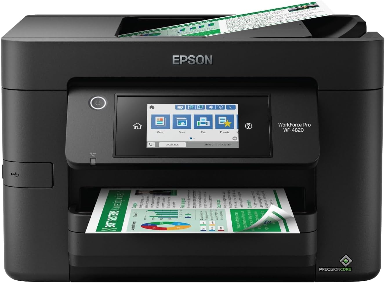 Epson® Workforce® Pro WF-4820 Wireless All-in-One Printer and EcoTank ET-2400 Cartridge-Free Supertank Printer Bundle