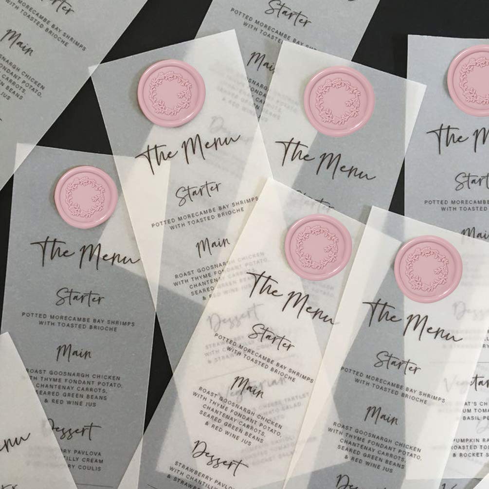 UNIQOOO Mailable Glue Gun Sealing Wax Sticks for Wax Seal Stamp - Dusty Rose Pink, Great for Wedding Invitations, Cards Envelopes, Snail Mails, Wine Packages, Gift Ideas, Pack of 8