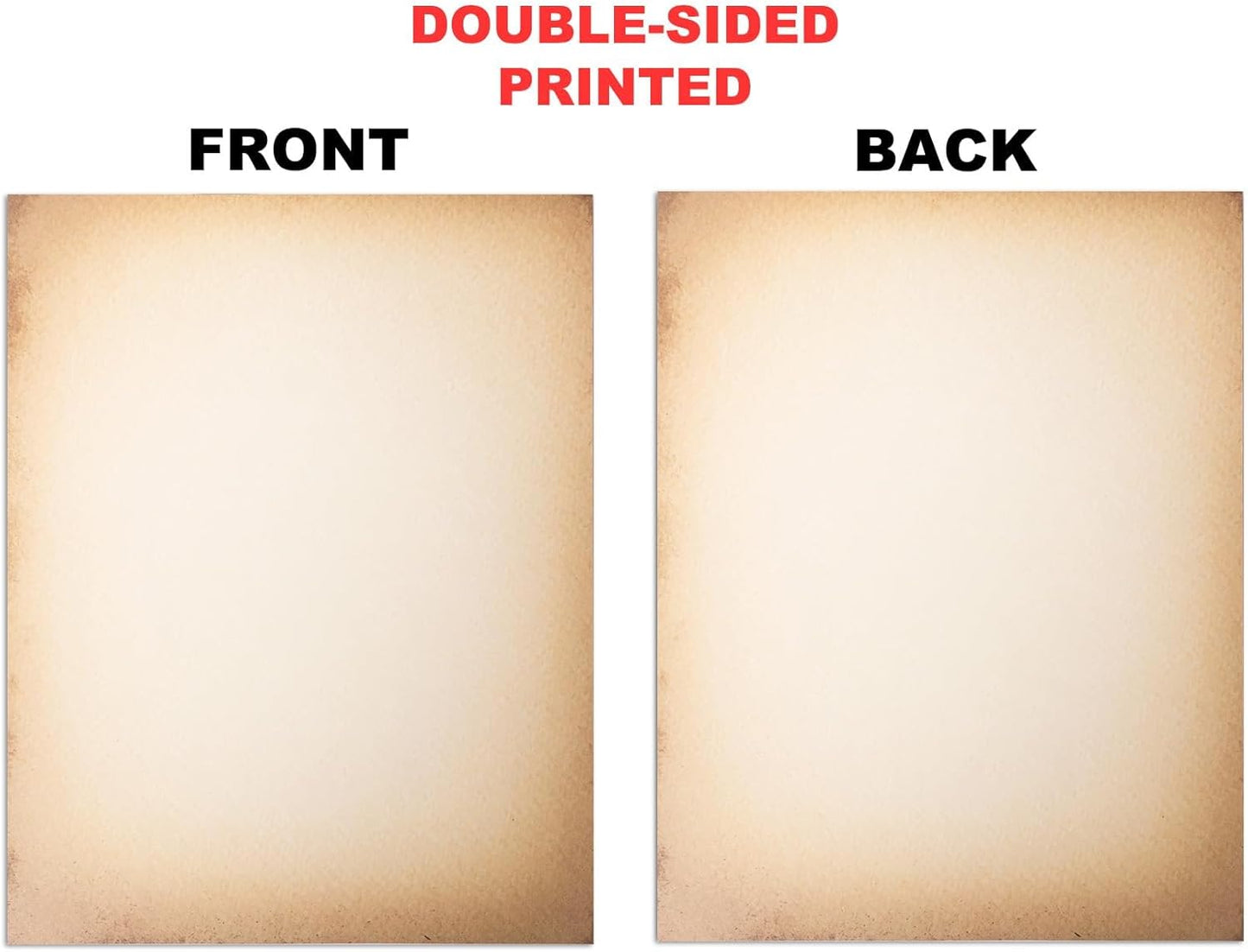 50 Pack Classic Aged Paper | Vintage Stationary Paper | Use for Creating Timeless Writing, Drawing, Sketches, Painting Projects | Ink Jet and Laser Printer Friendly | 8.5 x 11 Inches 50 Sheets