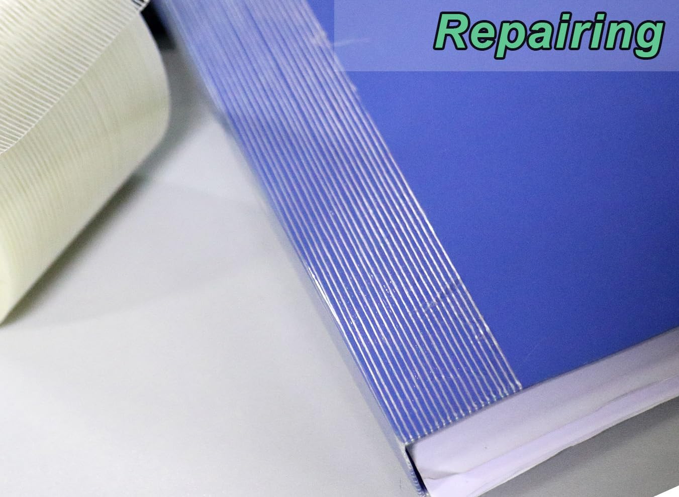 BOMEI PACK Fiber Reinforced Packing Tape 3 Inch, Heavy Duty Wide Strapping Tape, 4Rolls x 5.9Mil x 60Yds, Total 240Yds