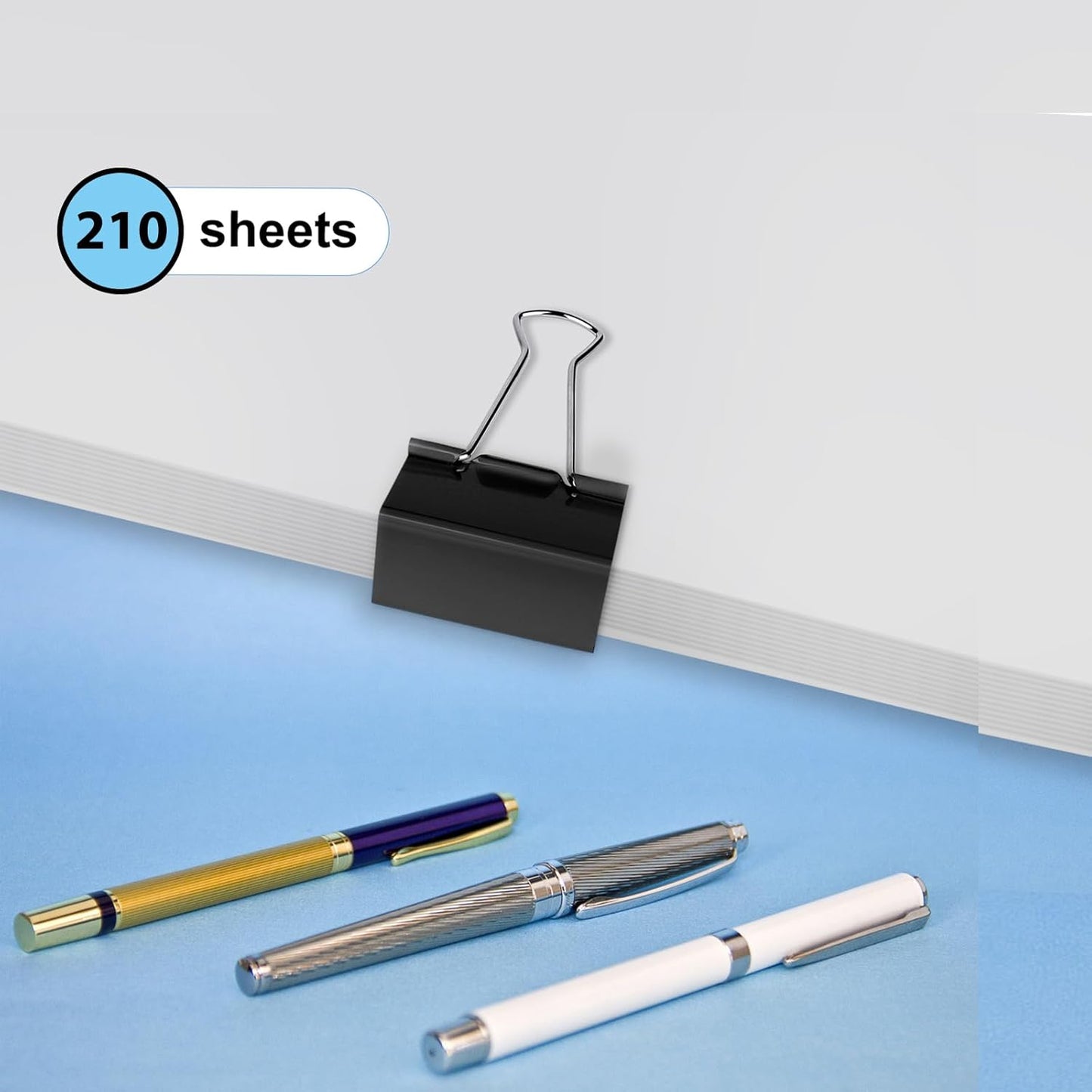 Ufmarine Extra Large Binder Clips 2 inch, (40 Pcs) Big Paper Clips for Office