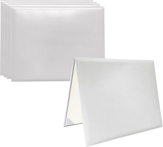 5 PCS Smooth Diploma Certificate Cover 8 1/2" x 11" White