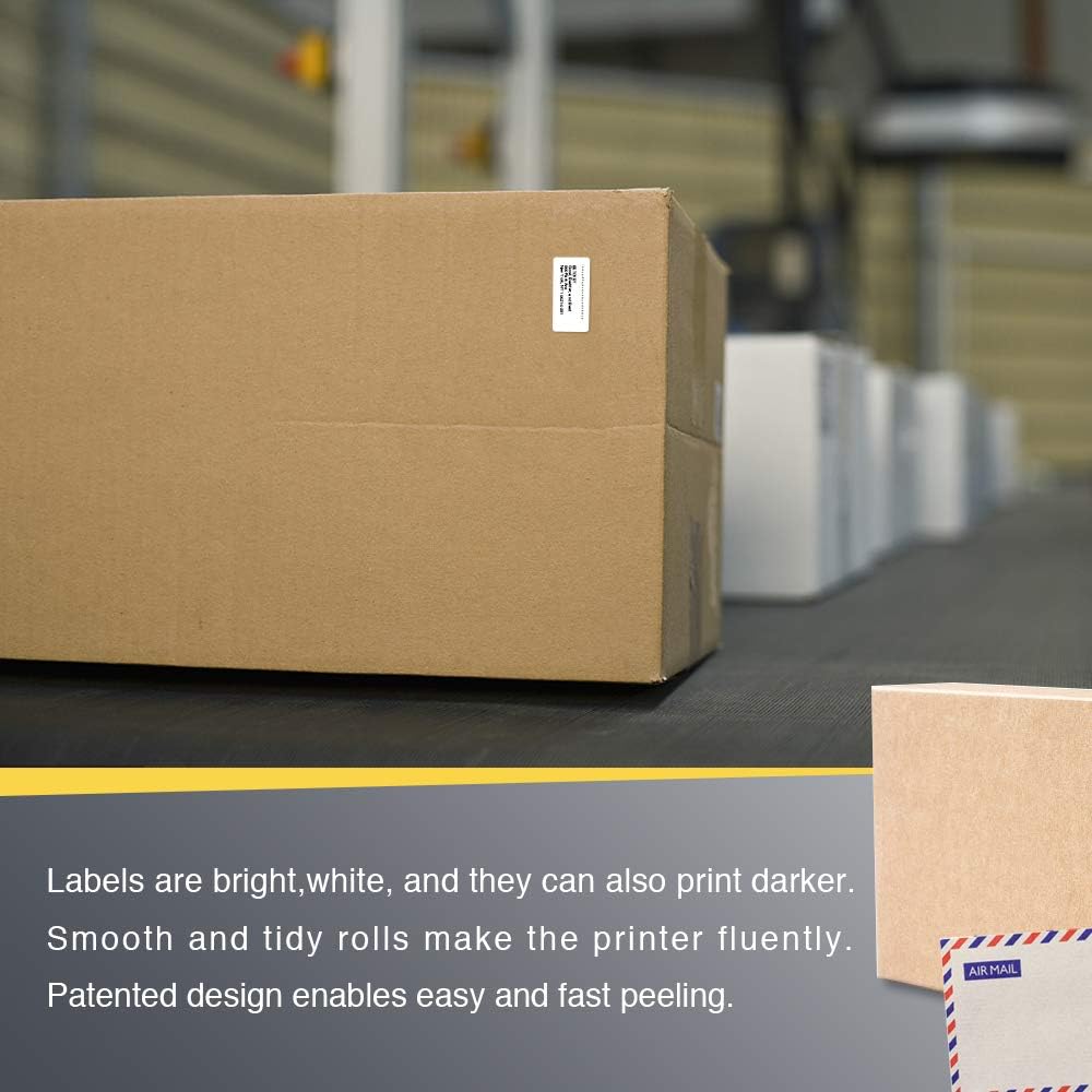 BETCKEY - 1" x 0.5" (25 mm x 13 mm) Small Labels Compatible with Zebra & More Label Printer,Premium Adhesive & Perforated [1 Rolls, 2430 Labels]