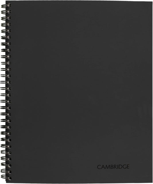 Cambridge Limited Business Notebook, Legal Ruled Paper, 8-1/4" x 11", 80 Sheets, Flexible Soft Touch Cover, Wirebound, Gray (06062)