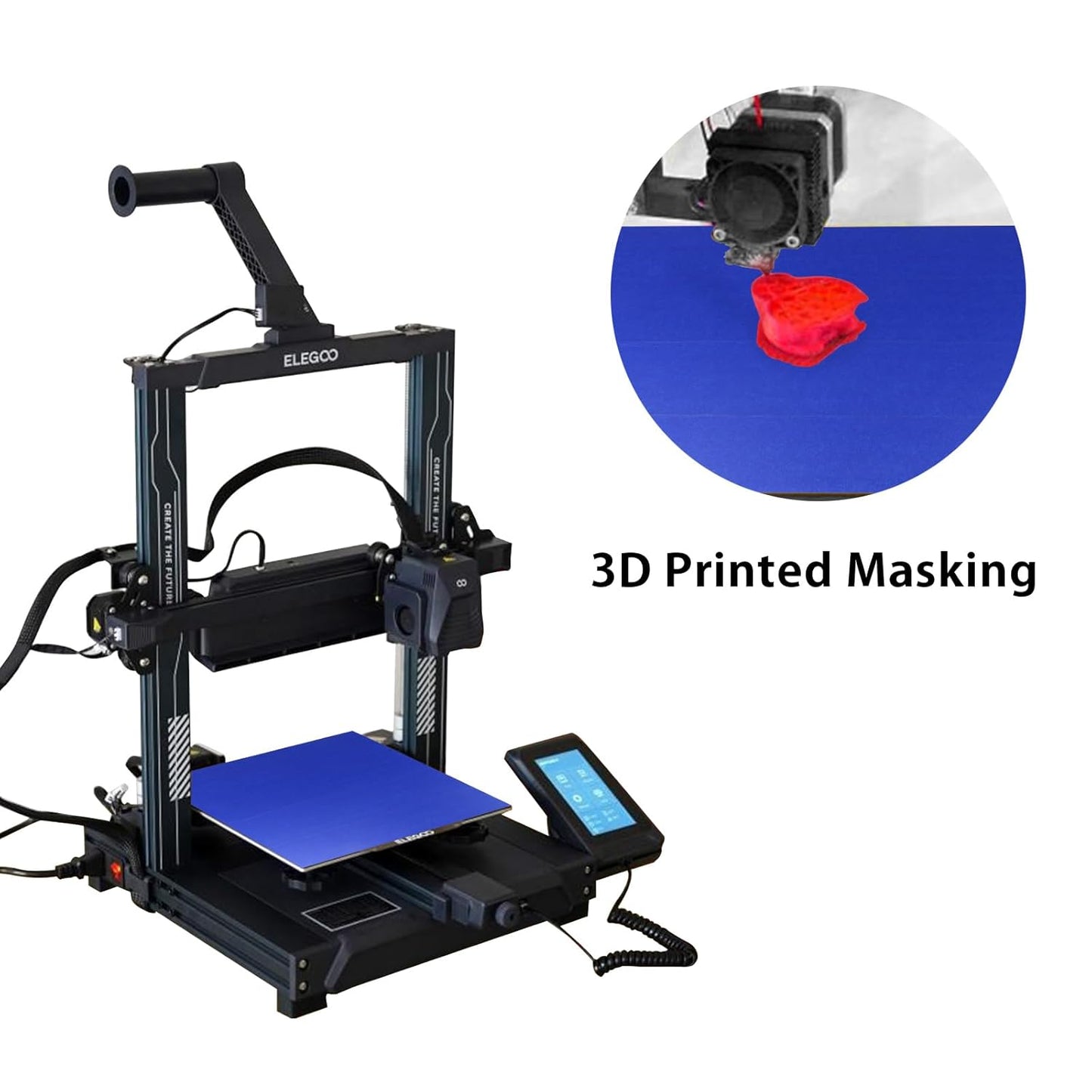 BOMEI PACK Wide Blue Painters Tape 12 Inches x 40 Yards, 3D Tape, 3D Printing Tape for Laser Cutting, 21-Day Clean Removal Wide 12'' Masking Tape