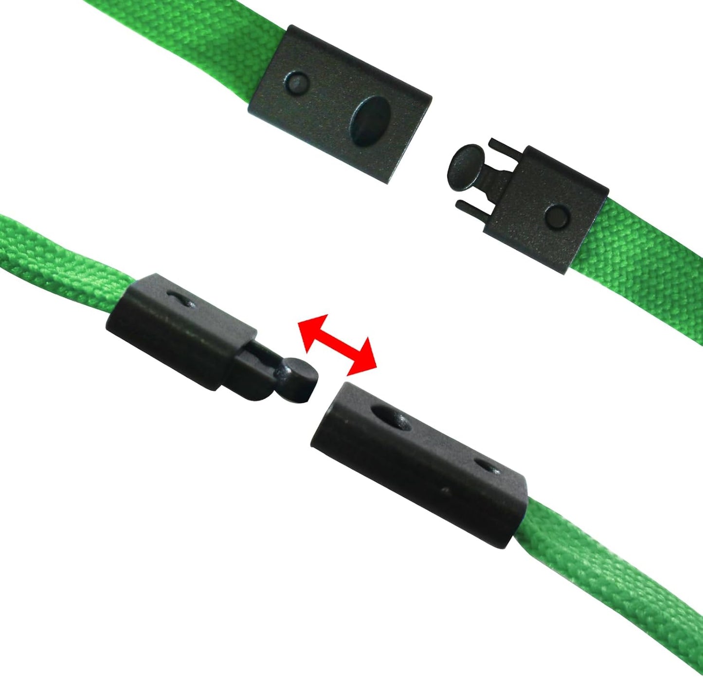 60 Pcs Breakaway Lanyards Safety Green Lanyard with Swivel J Hook Premium Bulk Flat Lanyards 36" for ID Name Badge Holder, ID Badges Cruise, School, Students, Coach, Festival and Hang Keys