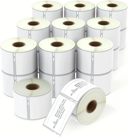BETCKEY - Compatible DYMO 30324 (2-1/8" x 2-3/4") Multipurpose Labels, Perforated, Compatible with DYMO Labelwriter 450, 4XL, NOT Fit 550 & 5XL [20 Rolls/8000 Labels]