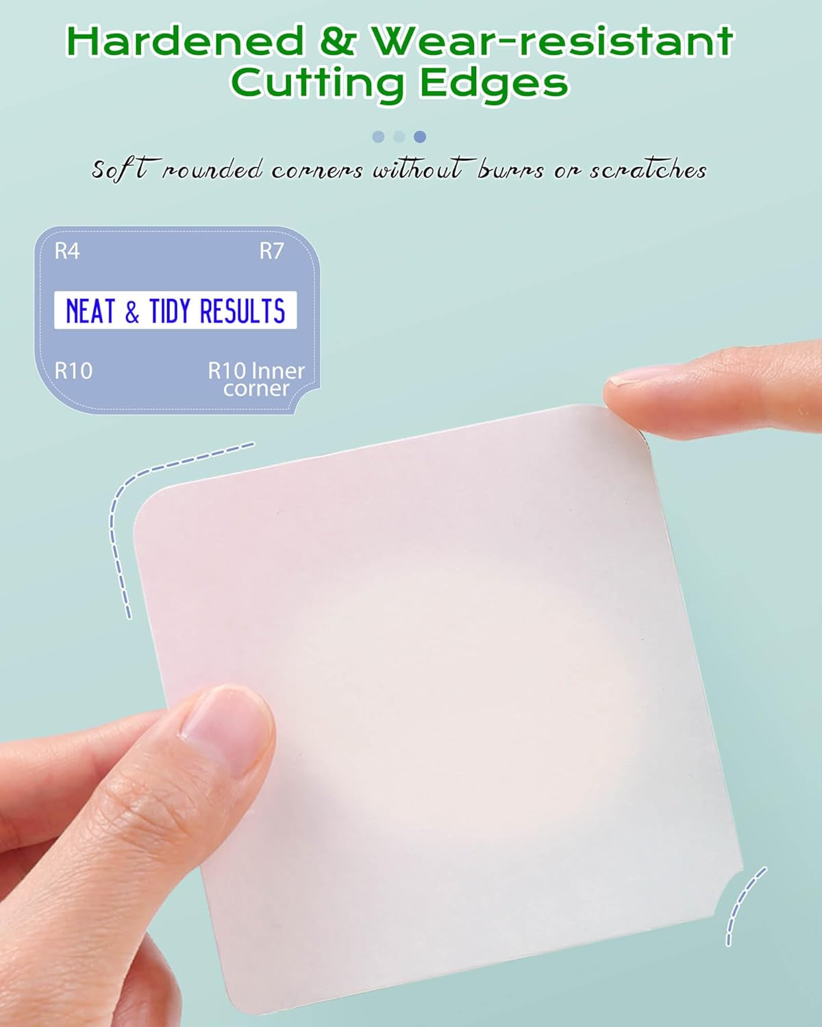 Corner Rounder Punch Cutter - 4-in-1 Paper Corner Punch, 3 Size Rounded Corners and 1 Concave Corner with Bottom Paper Shreds Collection (White)