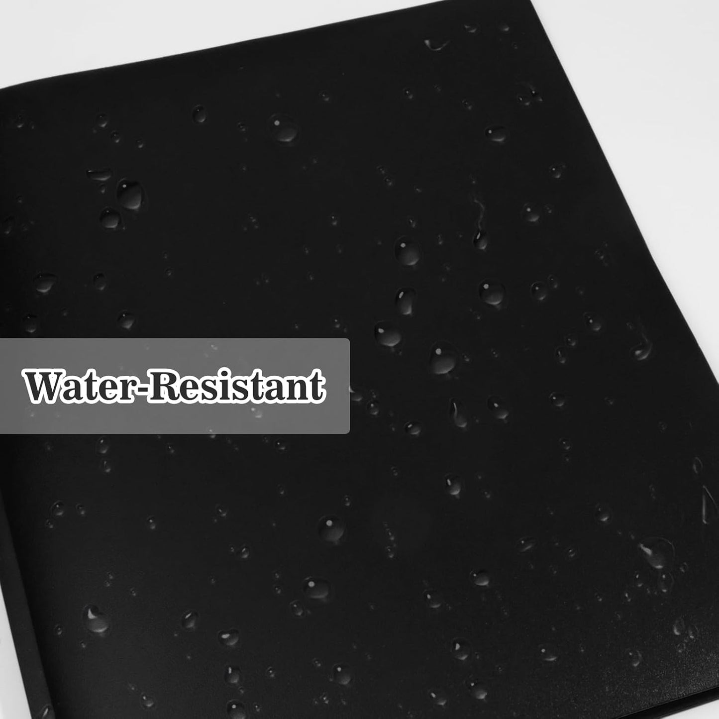 12-Pack Plastic Folders with Pockets and Prongs,2-Pocket Folders with 3 Fasteners, Poly Folders Holds 8-1/2" x 11" Paper for School/Office/Home, Black