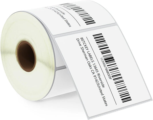 BETCKEY - 3" x 3" (76 mm x 76 mm) Multipurpose & Large Square Labels Compatible with Zebra & Rollo Label Printer,Premium Adhesive & Perforated [1 Rolls, 500 Labels]