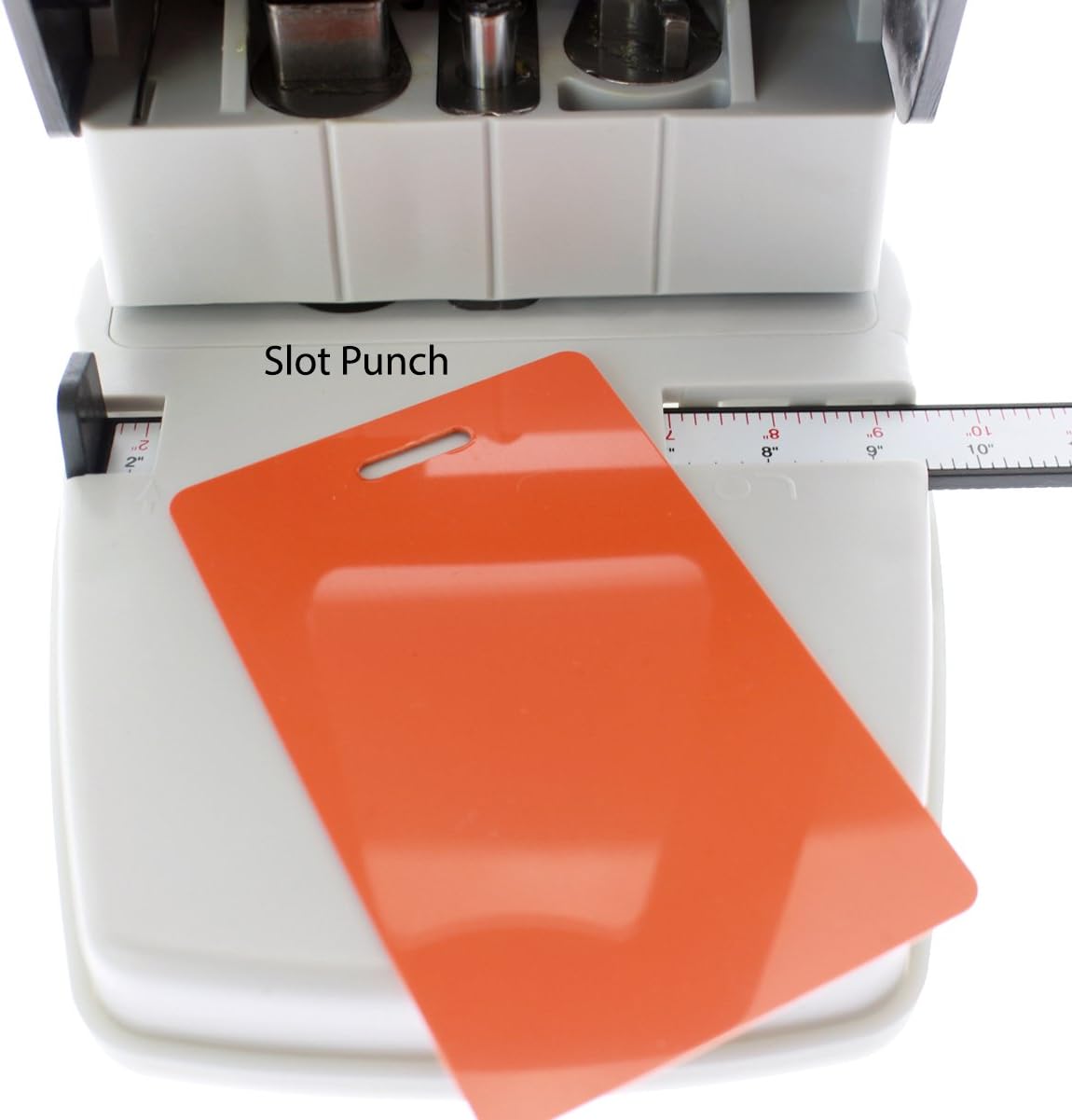 Desktop ID Card Hole Punch Tool for Name Badges - Three in One Slot Puncher with Guide (Slot Hole, Round Hole, Corner Rounder)