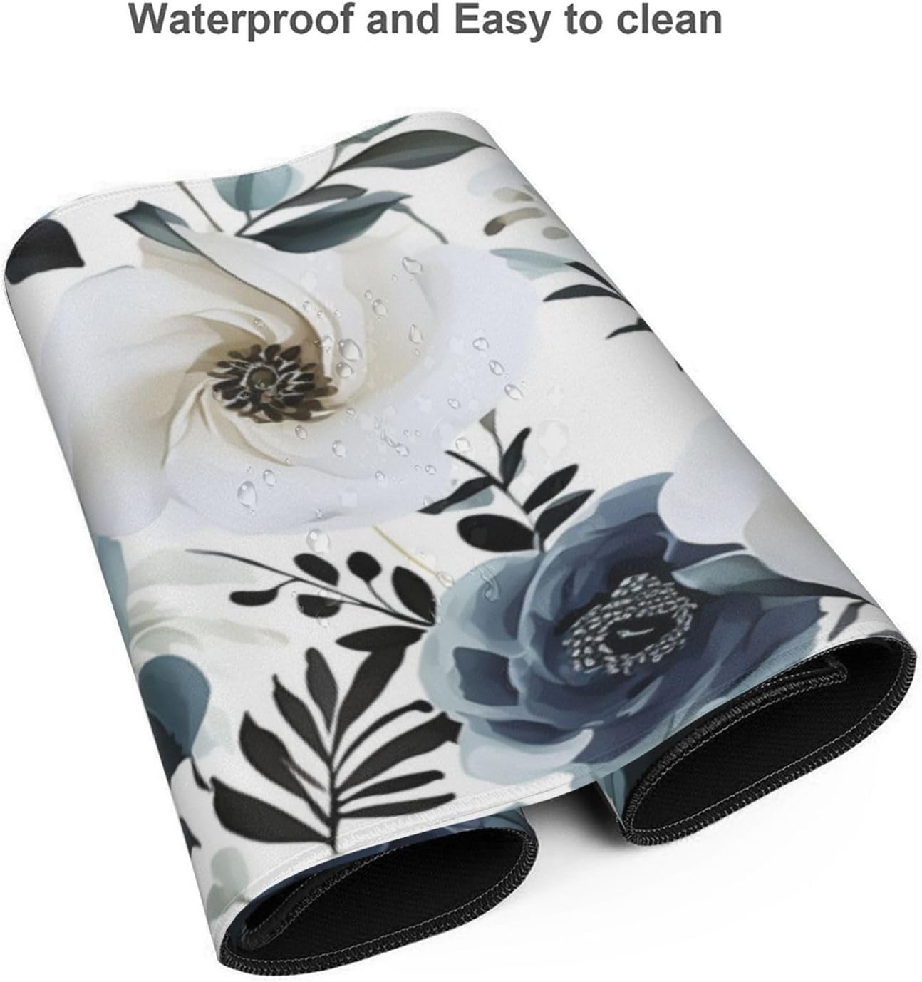 35.4 x 15.7 in, XXL Large Mouse Pad for Desk, Extended Keyboard Mouse Mat for Computer Office, Big Laptop Mouse pad, Gaming Pc-Boho Navy Blue Peony Florals