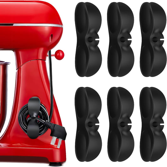 Cord Organizer for Appliances, 6PCS Upgraded Kitchen Appliance Cord Organizer Stick On, Wire Organizers, Cord Holders, Command Hooks, Cord Wrapper for Appliances, Pressure Cooker, Mixers