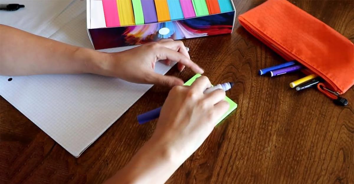 Debra Dale Designs Blank Flash Cards - Vibrant Flash Cards for Students, Color Coded Study Cards, Unruled Index Cards (Neon 2x3.5in, 65lb Cardstock, Reusable Box) [10 Colors, USA Made]