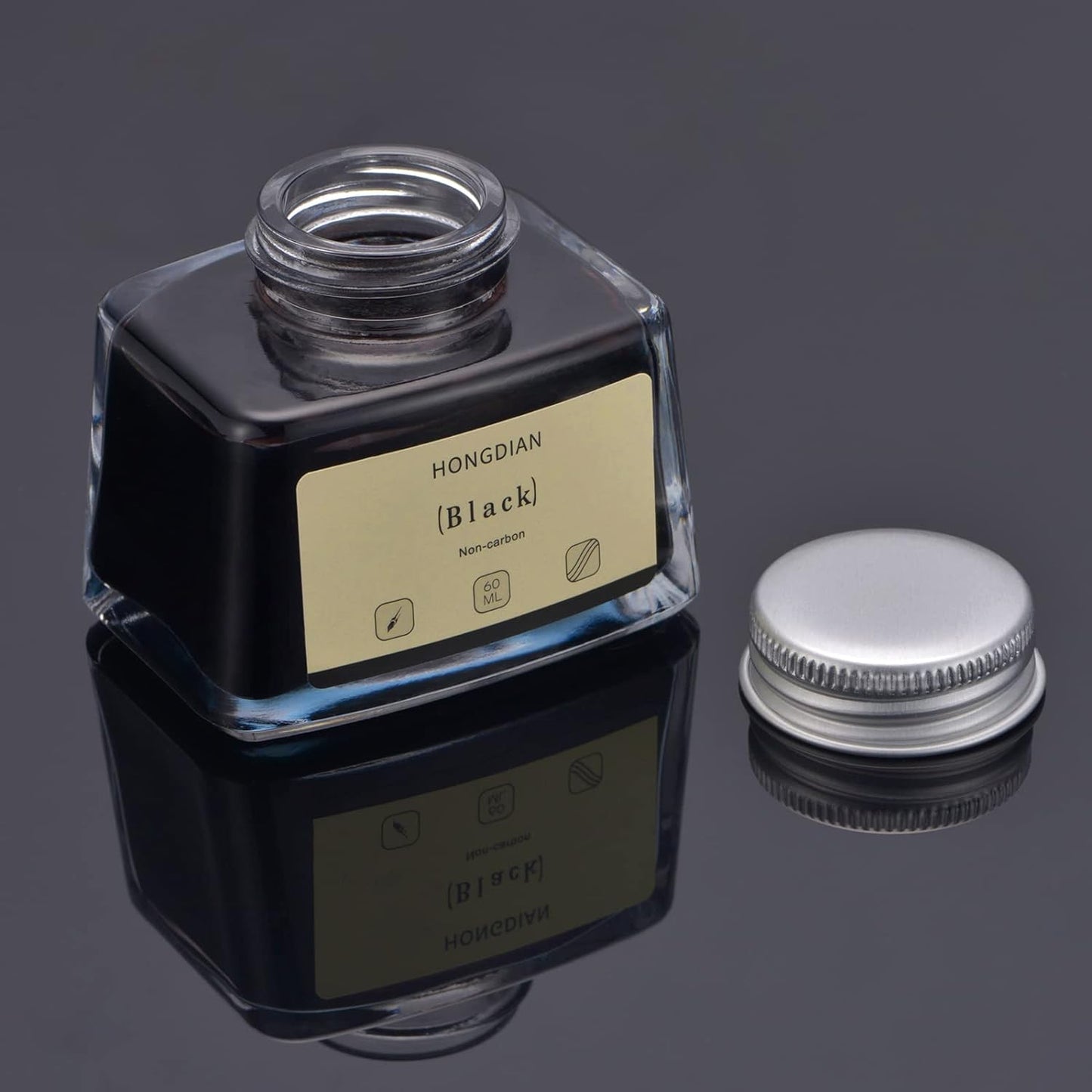 Asvine Hongdian Fountain Pen Bottled Ink Black, 60ml Fountain Pen Bottled Ink, Non Carbon