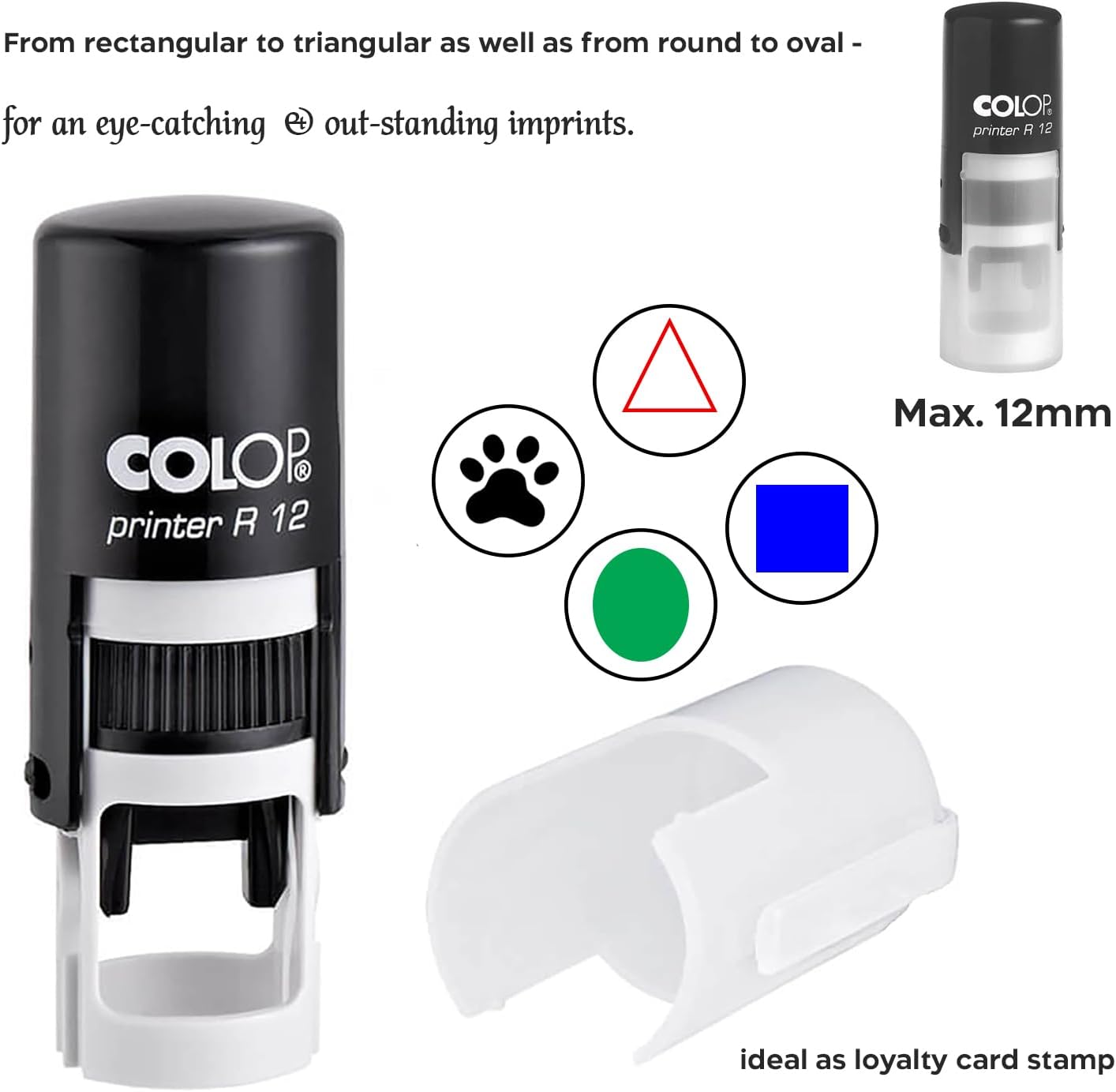 Customize with Initial/Logo/Artwork - Round self Inking Stamp - R12-1/2" Diameter - Only Small Logos are Supported
