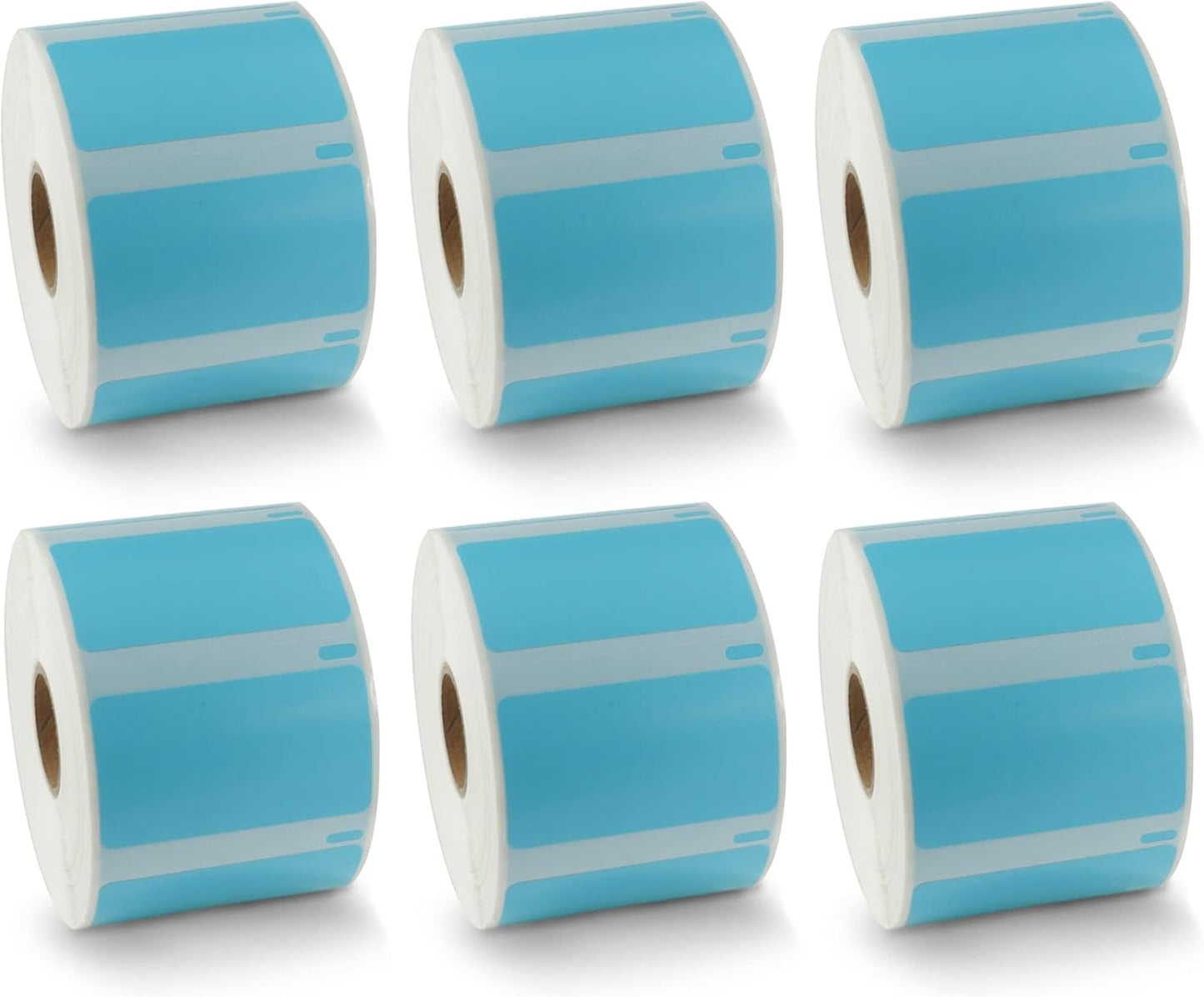 BETCKEY - Compatible DYMO 30334 (2-1/4" x 1-1/4") Medium Multipurpose Barcode/FNSKU Labels - Compatible with Rollo, DYMO Labelwriter 450, 4XL & Zebra Printers[6 Rolls, 6000 Labels, Blue]