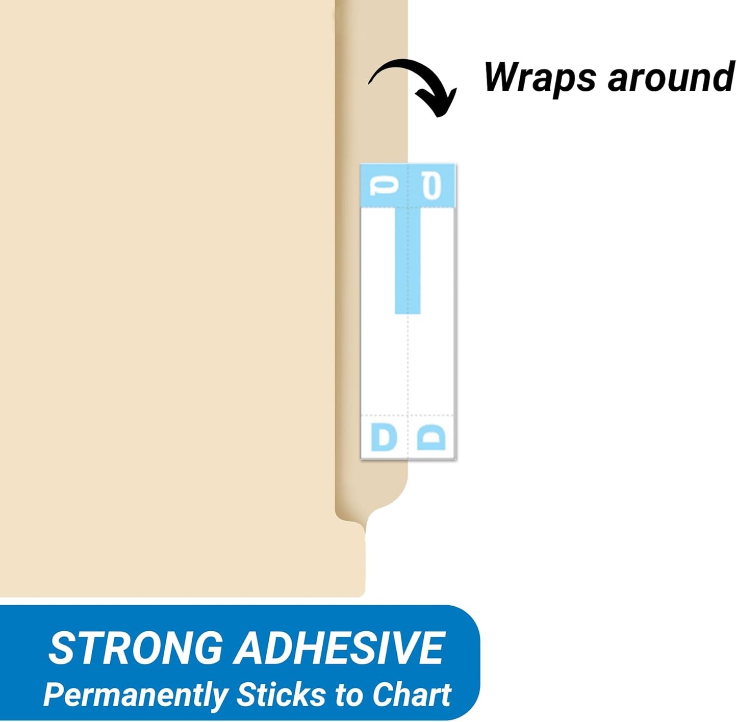Alphabet Labels for File Folders, A to Z Complete Set with File Box and Indexes, Doctor Stuff, 100 Stickers of Each Letter, 1300 Labels, Compatible with Smead SNCC Series, Medical Chart Labels
