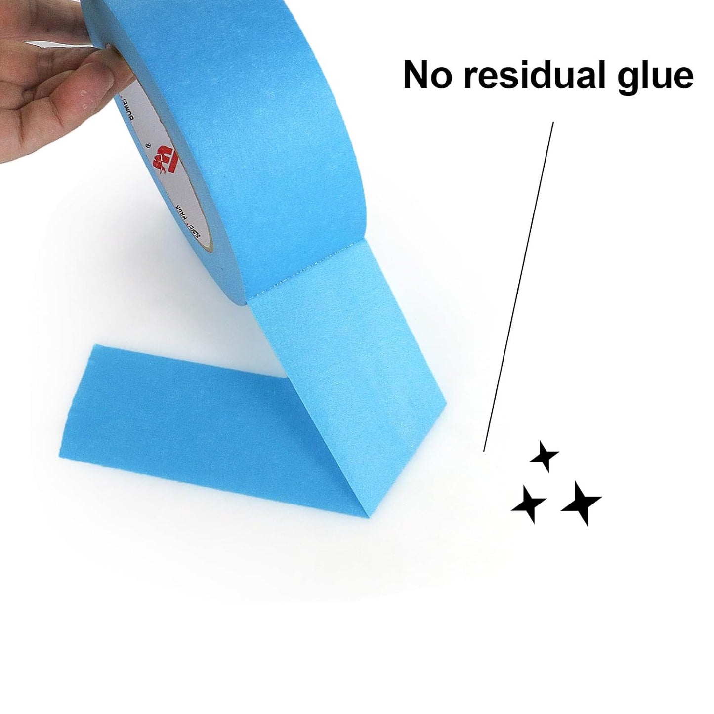 BOMEI PACK Blue Painters Tape 2 Inch Bulk, Blue Masking Tape 3 Rolls x 2 inch x 60 Yards (180 Total Yards) Residue-Free Painting Tape for Labeling, DIY Crafting, Decoration and School Projects