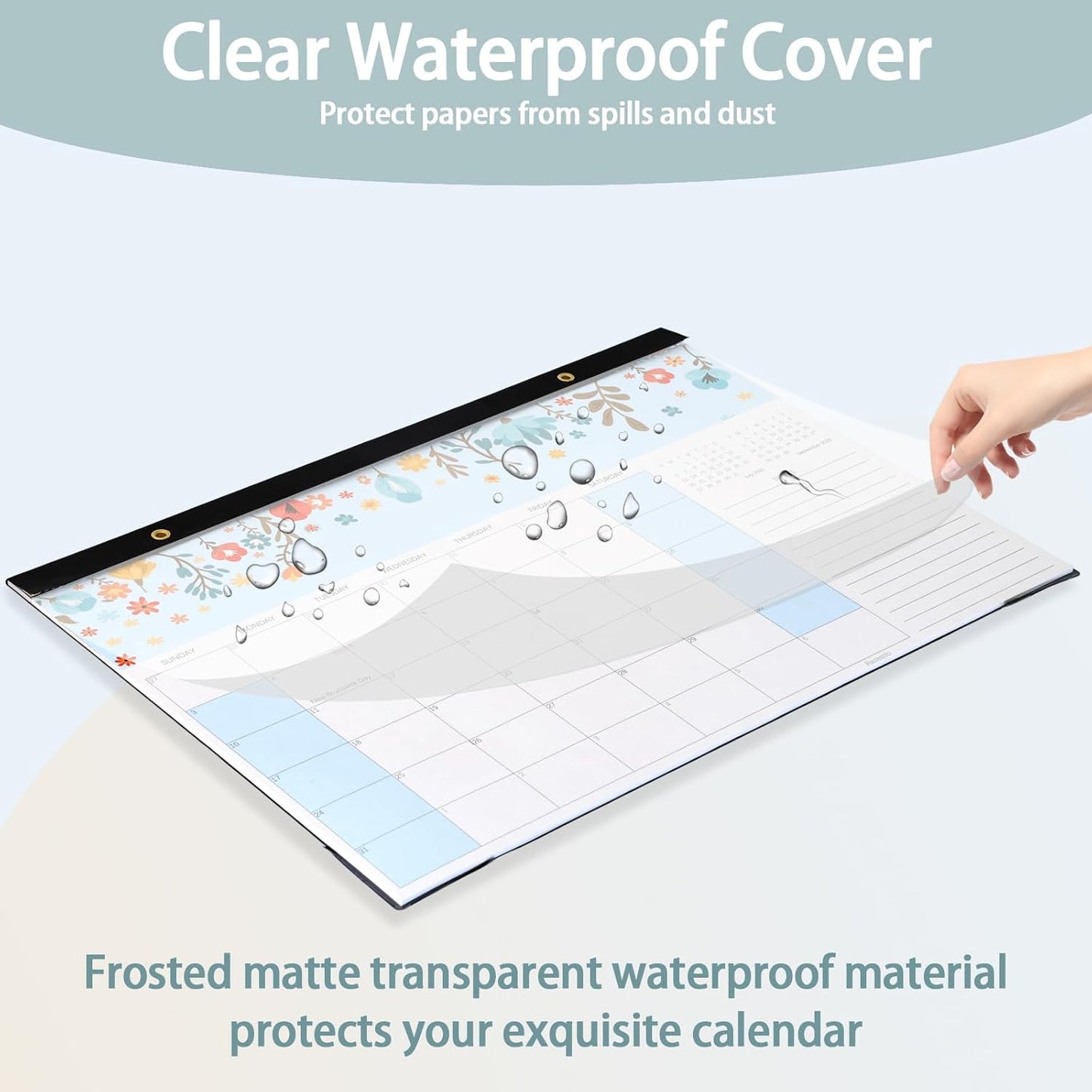 Calendar 2026-2027, Monthly Desk Calendar from July 2026 to December 2027, 15" x 12", Large Desktop Calendar Monthly, Perfect for Home or Office, Floral