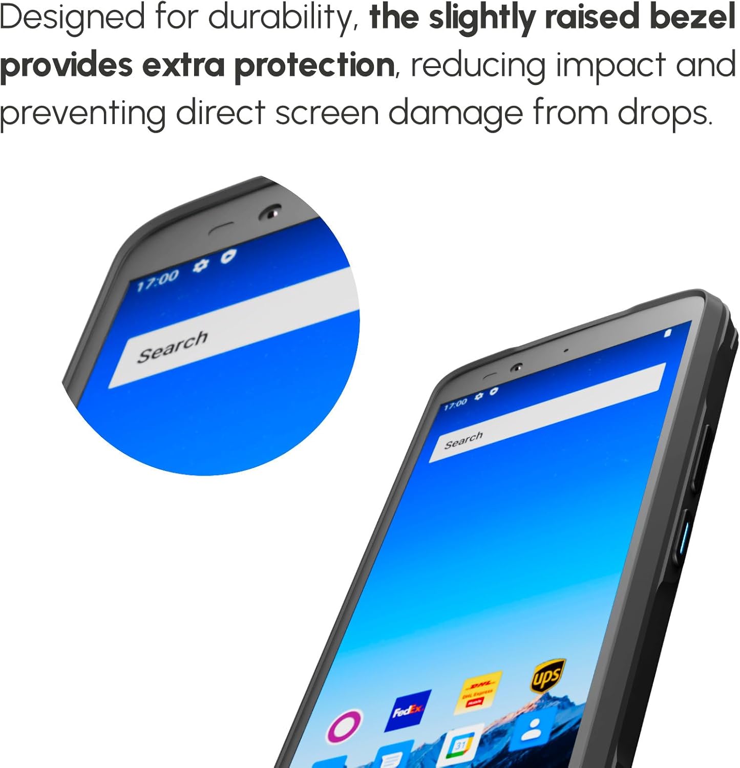 Rayoungtek Rugged Android Barcode Scanner Handheld Mobile Computer 1D 2D QR Code NFC Reader IP66 4G WiFi 6.0" Touch Screen for Inventory Retail Logistics