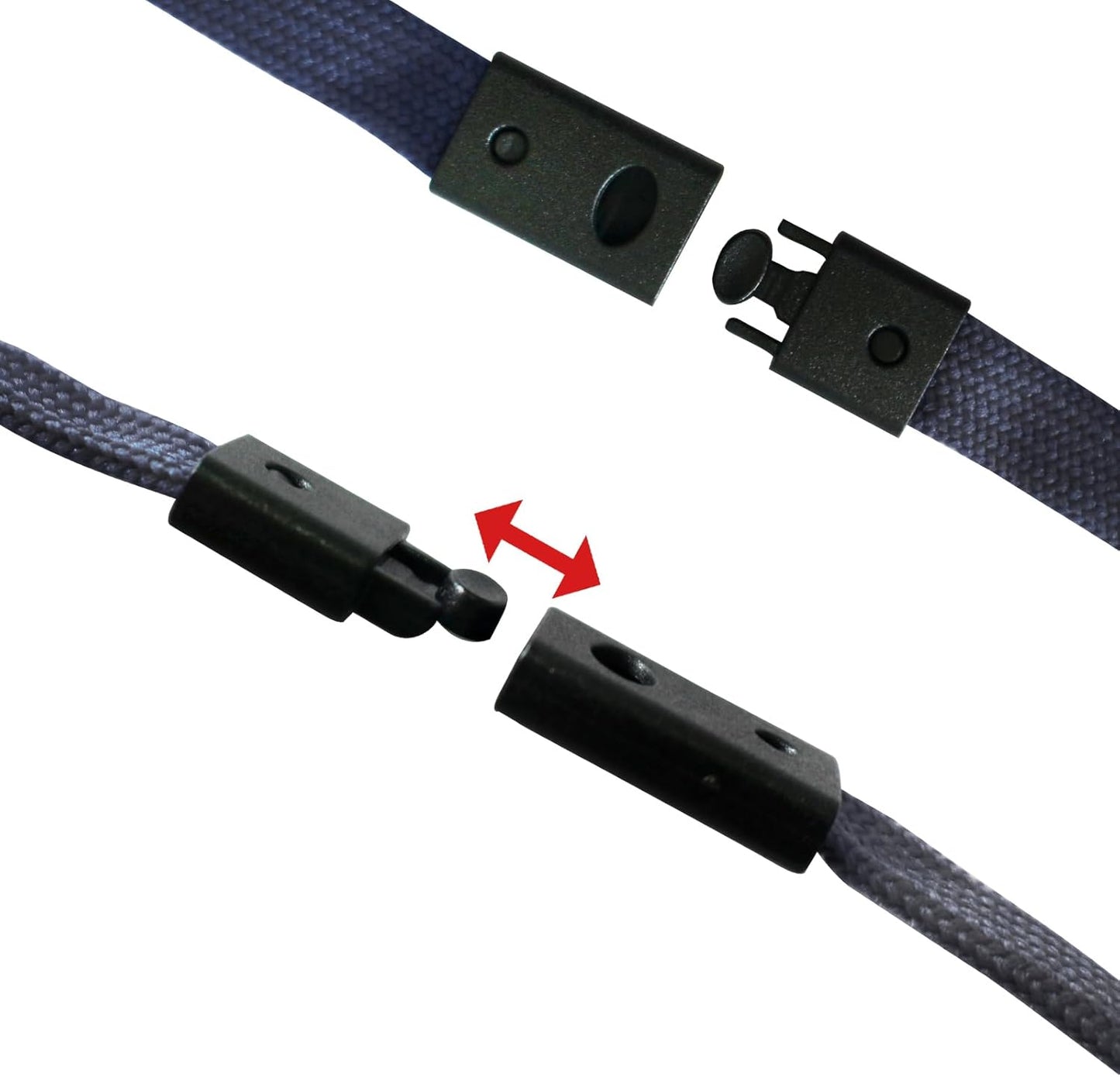 60 Pcs Breakaway Lanyards Safety Navy Blue Lanyard with Swivel J Hook Premium Bulk Flat Lanyards 36" for ID Name Badge Holder, ID Badges Cruise, School, Students, Coach, Festival and Hang Keys