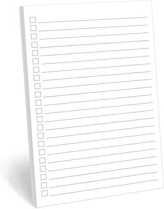 321Done to Do List Notepad - 50 Sheets (5.5" x 8.5") Daily to-Do's Notepad Tear Off, Planning Memo Pad, to Do List Checklist Organizing - Simple, Blank, Heavy Paper - Wide-Ruled - Made in USA