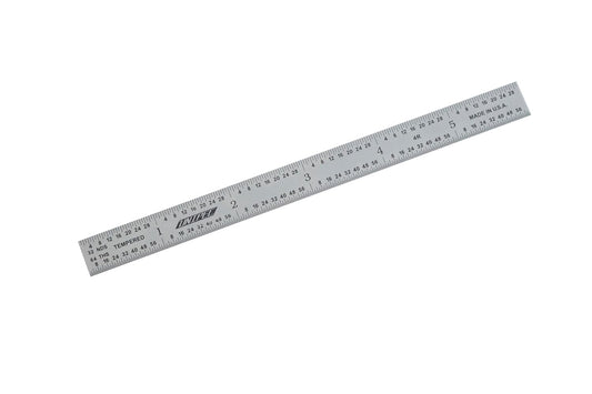 6 Inch Precision Rule, 4R (8ths, 16ths, 32nds, 64ths), Made in US, Metal Working and Fabrication, Carpentry, Woodworking and More (Flexible, 6 Inch)