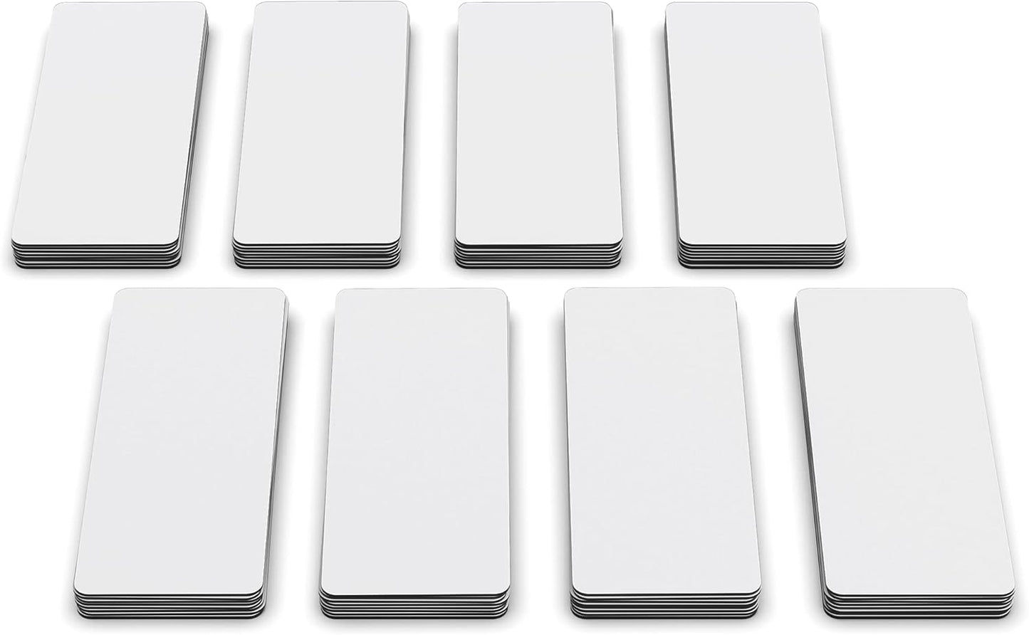 Dry Erase Magnetic Labels 2.8 x 1.2 in, Dry Erase Magnets, 60-Pack, White Erasable Write-On All-Purpose Labels, for Office, Education, Home, Whiteboard, Magnetic Name Tags