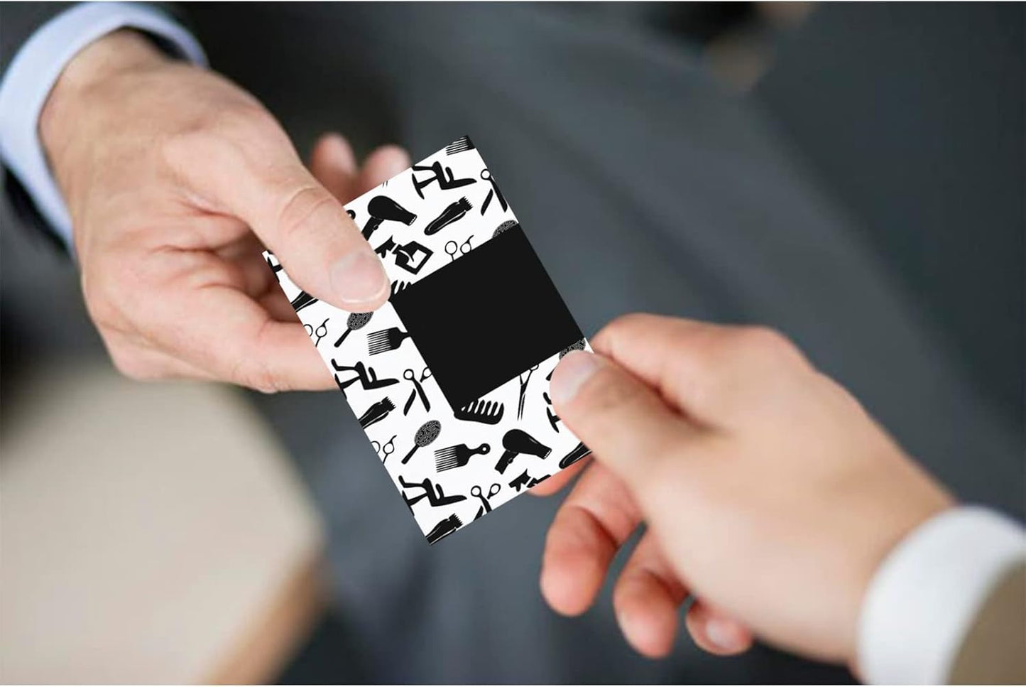 Custom Business Cards Personalized Business Cards for Small Business 300gsm Matte Paper Front & Back Sides Printed 3.5" x 2" - Barbershop Template