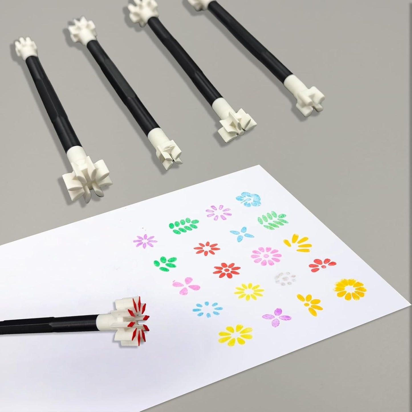 7 Pack Flower Petal Dotting Tools Set, Mandala Dot Art Tools for Rocks Painting, Ceramic & Glass, Includes 20 Different Embossing Tips for DIY Nail Art, Decorating Cakes and Cookies