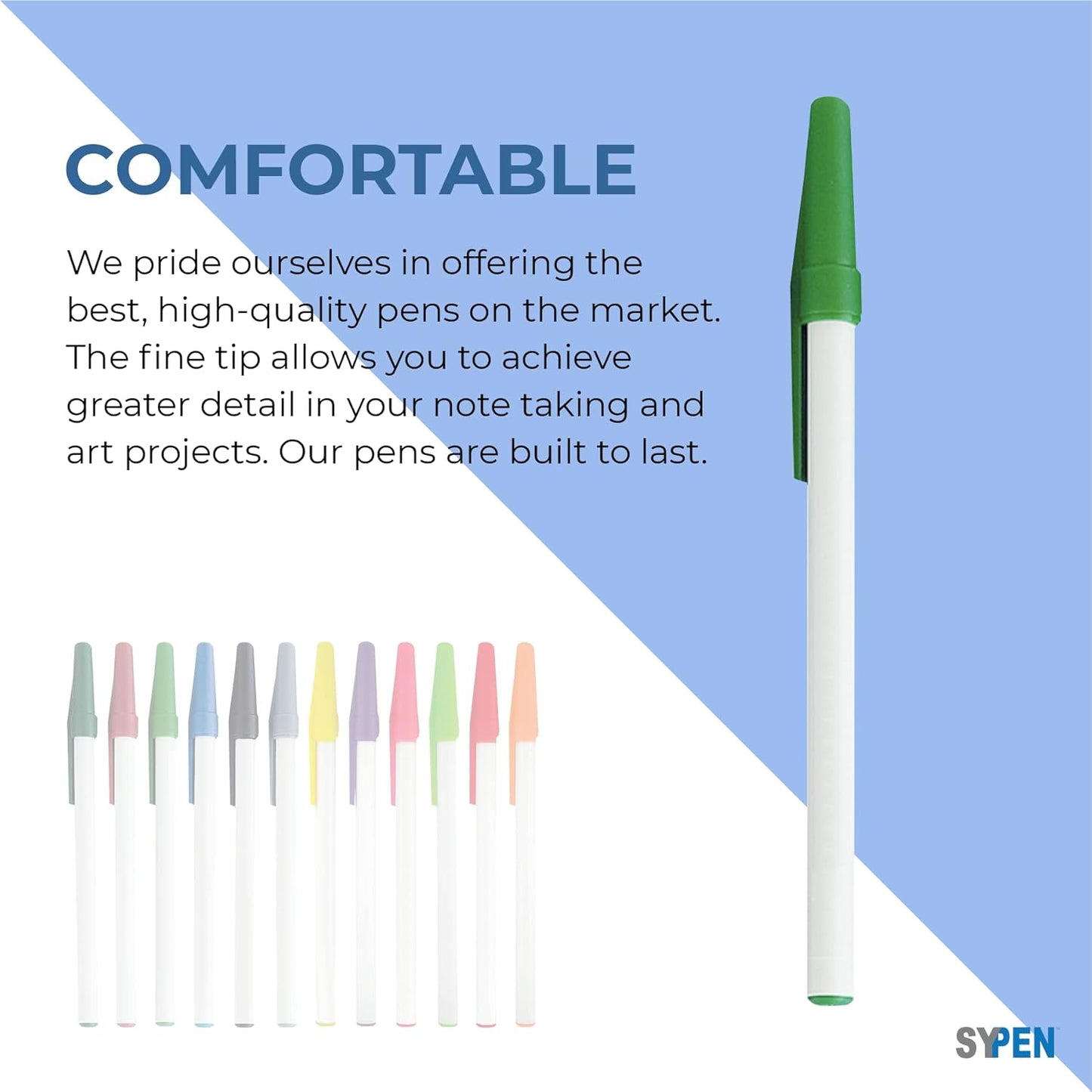 Personalized Stick Pens With your Custom Logo or Text-500 Pack Bulk-for Businesses, Parties, and Events, Custom Printed Slim Ballpoint Pens with Cap, Purple, Black Ink