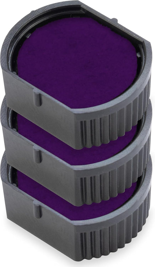 COLOP E/R12 Non-Toxic, Water Based Premium Replacement Pad for Printer R12 Stamp - Pack of 3 - Purple