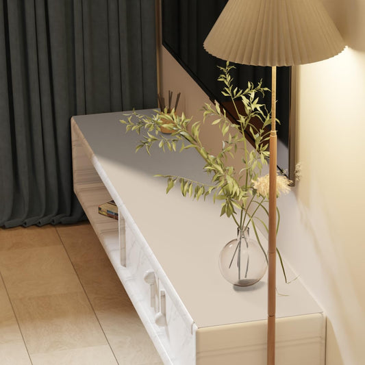 Dresser Protector - Can Be Used On Both Sides Waterproof and Easy to Clean Good Flatness Used for Dresser Table(Off White+Light Gray 10x36)