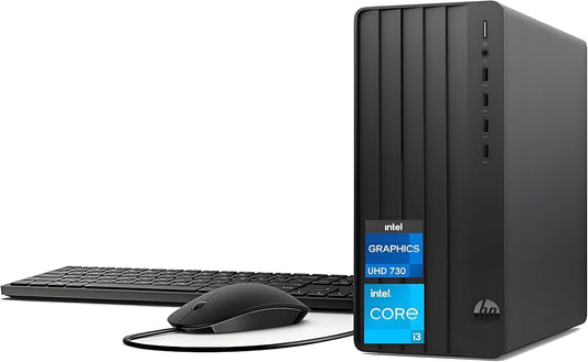 HP 290 G9 Desktop Computer, 13th Gen Intel Core i3-13100 Processor (Up to 4.50GHz)- 64GB RAM - 2TB PCIe SSD, 2TB HDD - HDMI, VGA, Wire Keyboard & Mouse, Wi-Fi, Windows 11 Pro