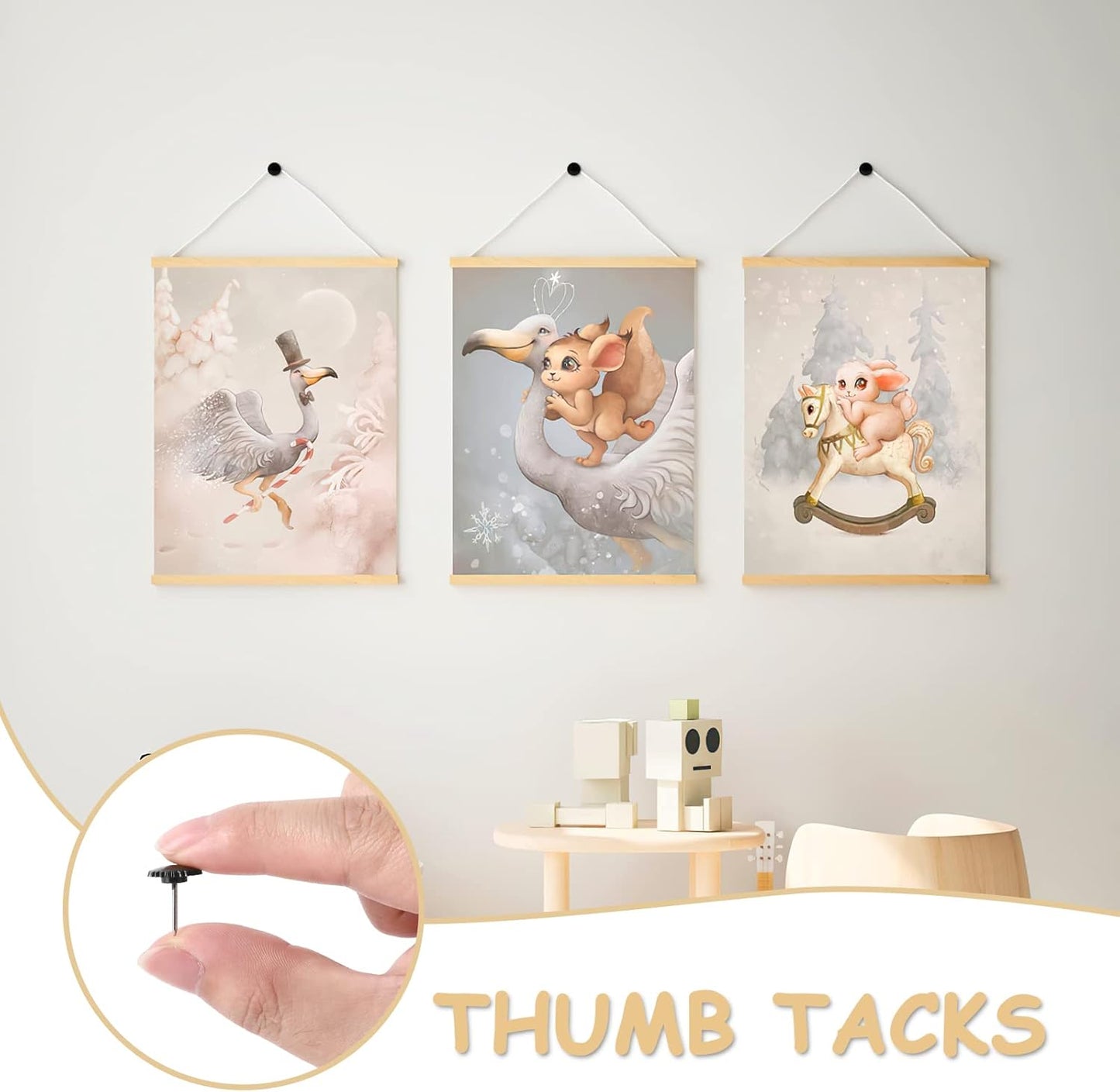 150PCS Black Push Pins, Standard Clear Thumb Tacks Steel Point and Transparent Plastic Head for Bulletin Board, Fabric Marking, Crafts and Office Organization