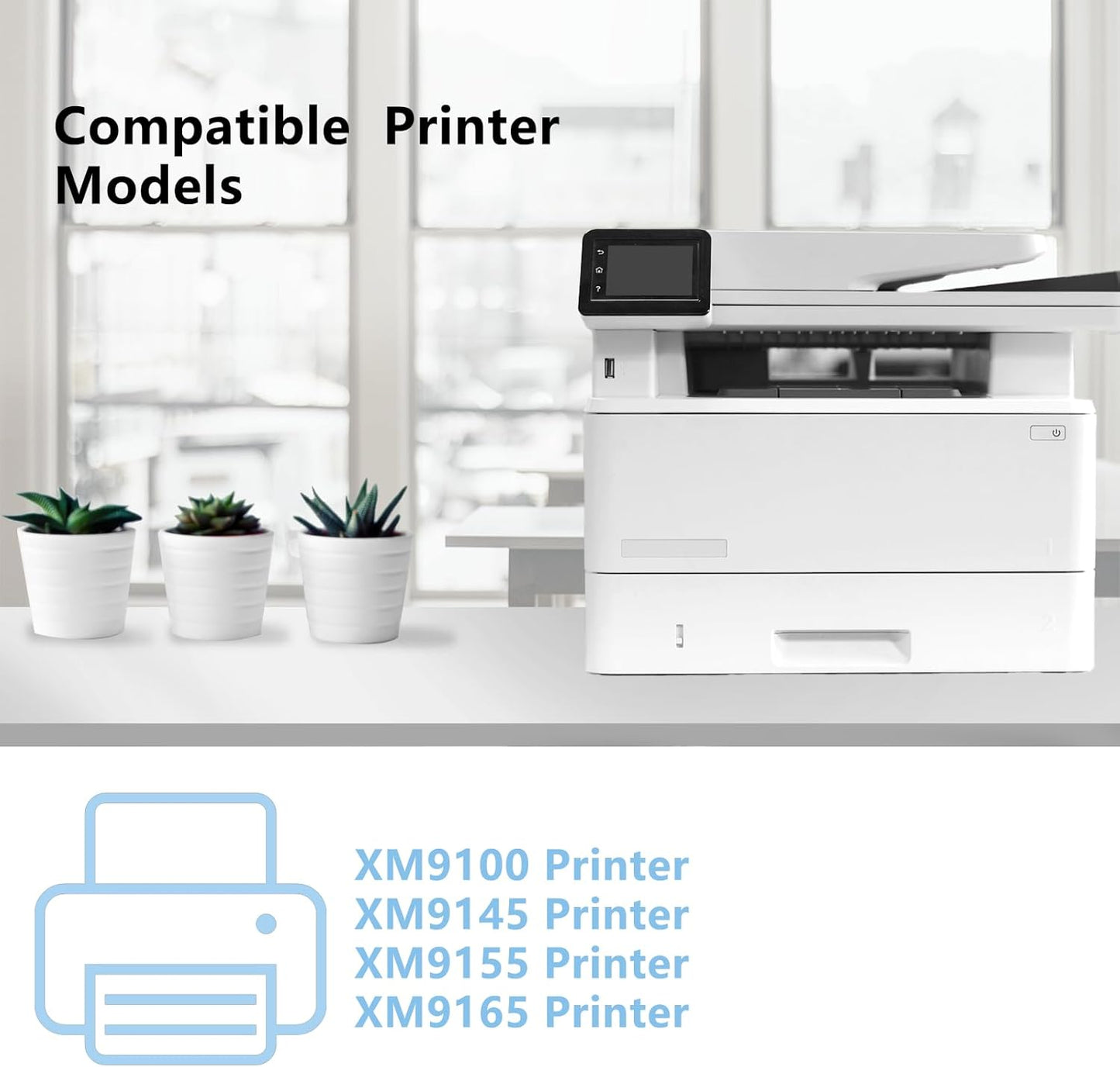 Compatible for Lexmark XM9100 XM9145 XM9155 XM9165 24B6326 Printer Black Toner Cartridge (1-Pack)