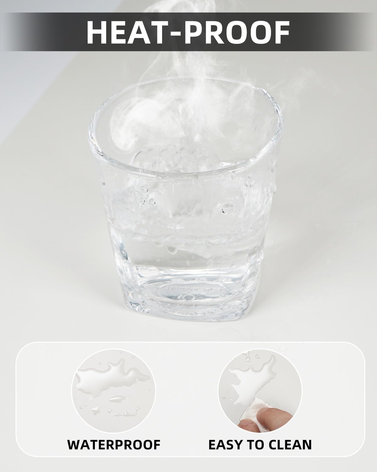 PULeather Non-Slip Desk Mat, Large Mouse Pad & Laptop Desk Pad - Waterproof Writing Pad for Office & Home (Ivory White, 35.4" x 17")