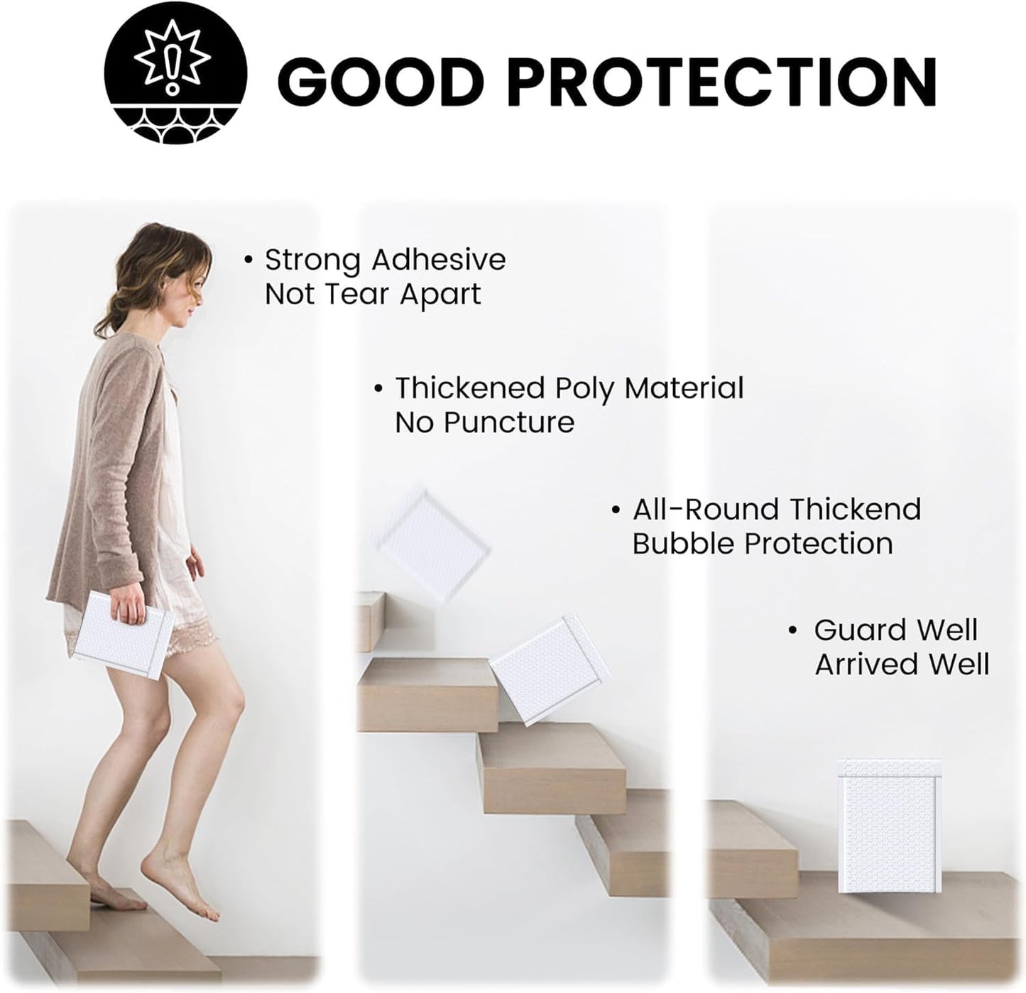 Fuxury Bubble Mailers 6x10“ 3000 Pack White Padded Envelopes Usable Size 6x9" Thick Mailing Envelopes Bubble Padded, Shipping Bags for Mailing,Packaging, Small Business, Boutique, Bulk #0