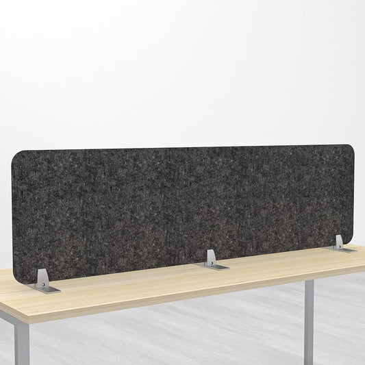 Freestanding Acoustic Desk Divider with Mount | Eco-Friendly Privacy Screen Panel | Noise Reducing Desk Partition | Tackboard Option & Easy to Install | Made from Recycled Plastic | Red - 18" X 71"