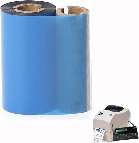 2.24" x 244' Oil Change Sticker Printer Ribbon, Premium Resin Ribbon, 57mm x 74m Black Thermal Transfer Ink Ribbon for Zebra TLP2824, GoDex RT200.. 1 Roll