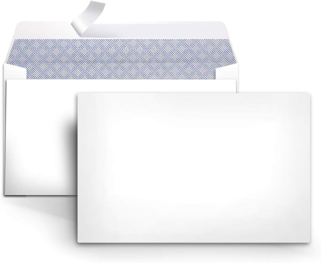 Amazon Basics Security Self-Seal Mailing Envelope, White, 6 3/4, 100-Pack