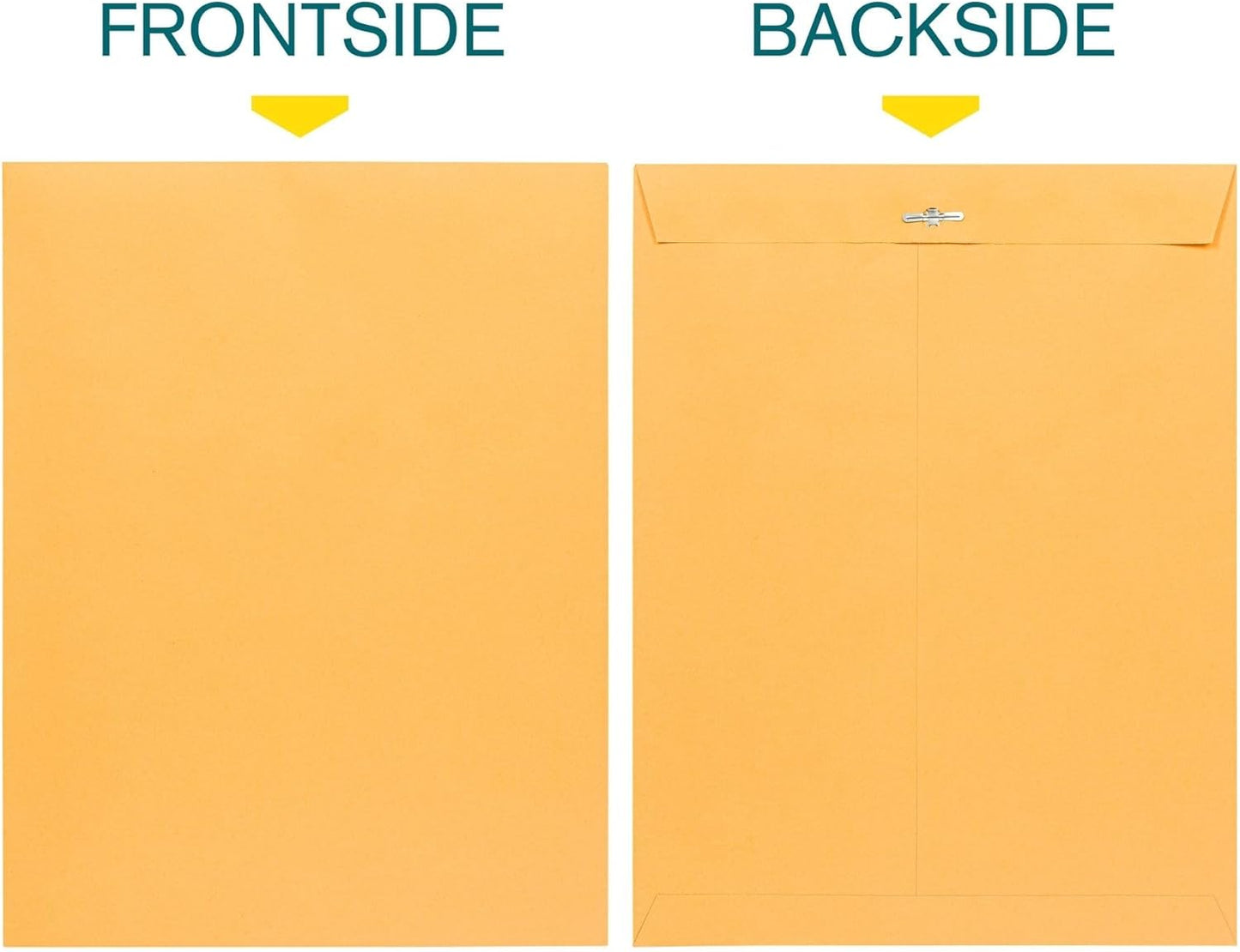 EnDoc 10 x 13 Clasp Envelopes – 100 Pack Brown Kraft Catalog Envelopes with Clasp Closure & Gummed Seal – 28lb Heavyweight Paper 10x13 inches Envelopes for Home, Office, Business, Legal or School