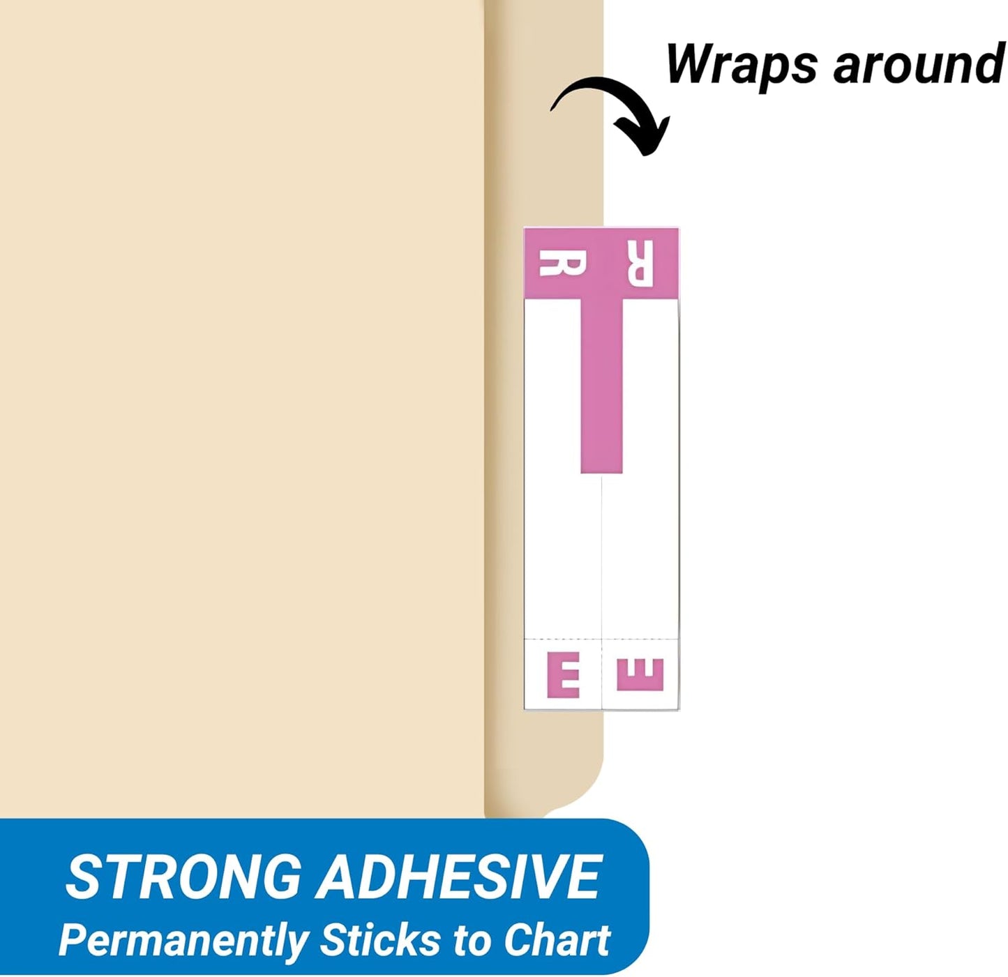 Doctor Stuff - File Folder Labels, Alphabet Letters, E/R, Compatible with Smead NCC - SNCC Series Alpha Stickers Purple, 1-5/32" x 3-5/8, 100/Package