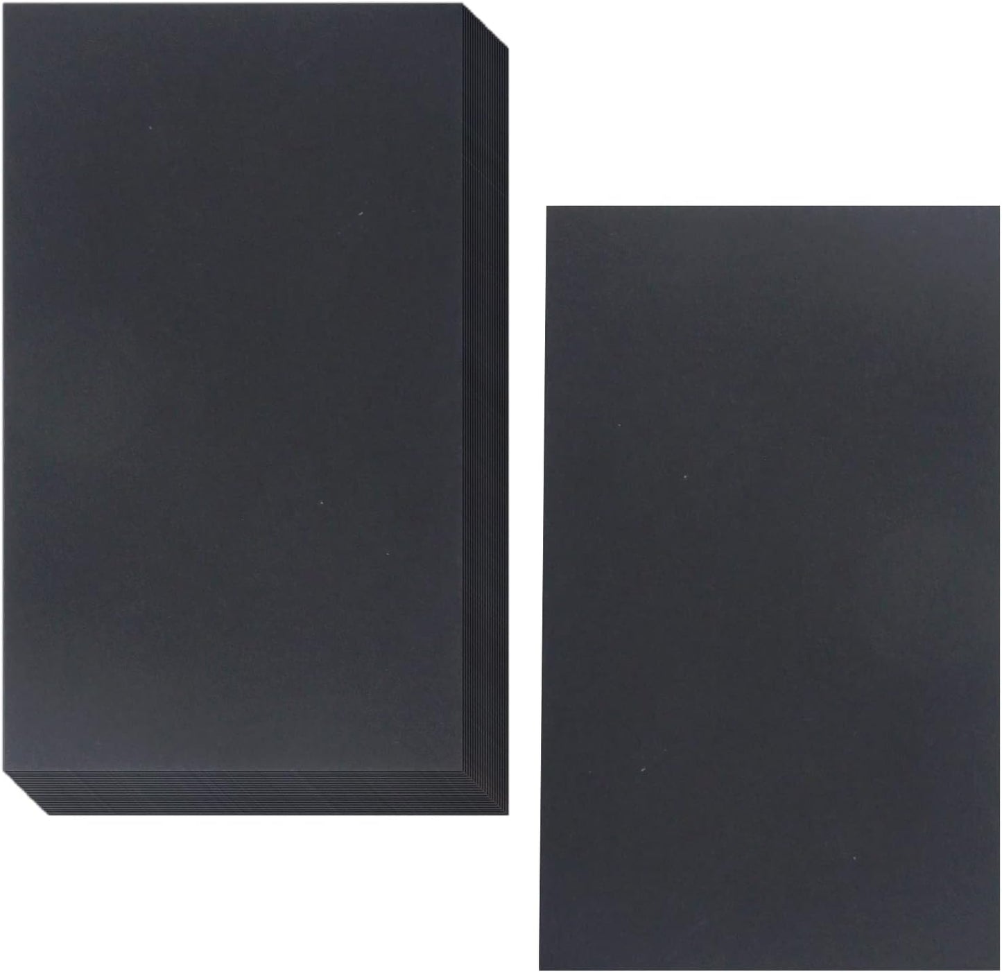 Bercoor 200 Pieces Blank 3 x 5 Inch Index Cards, Heavy Note Cards Study Cards for Office, School Learning, Black