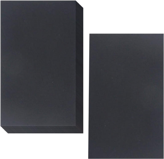 Bercoor 200 Pieces Blank 3 x 5 Inch Index Cards, Heavy Note Cards Study Cards for Office, School Learning, Black