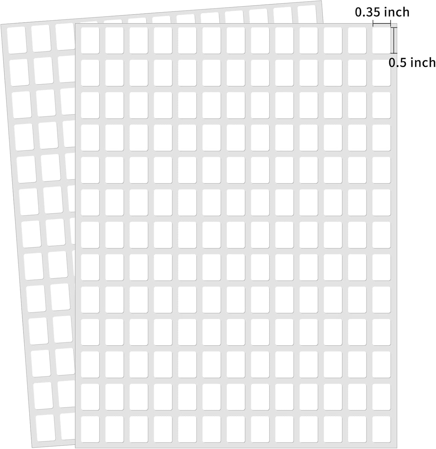 3040 Pcs Matte Small White Labels Stickers Blank Labels Removable Price Tags Labels Stickers for Jars Boxes File Folders Envelopes School Office Kitchen (13 X 9 mm)