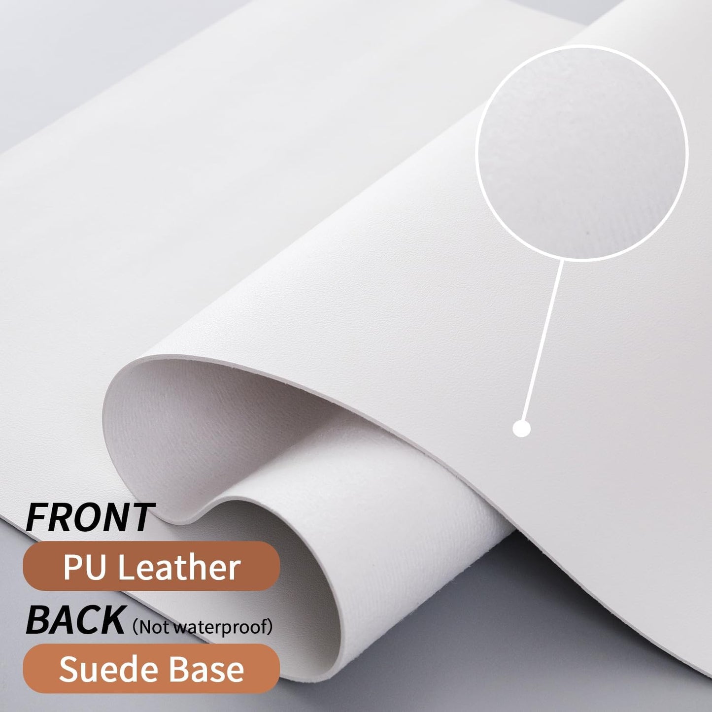 Bloss Leather Desk Pad and Keyboard Wrist Rest, Large Mouse Pad + Keyboard Pad+Mouse Wrist Support, Non-Slip Desk Mat Protector for Office, Home (35.4×15.7 Inches,White)