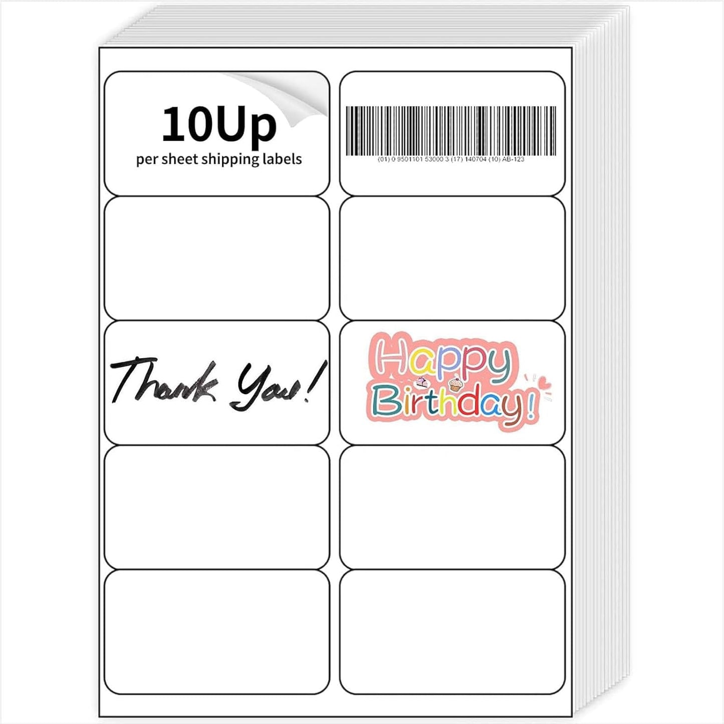2" x 4" Mailing Labels,1000 Sheets Shipping Labels Printable White Sticker Labels for Laser/Inkjet Printer,Permanent Adhesive Address Labels,10 Labels per Sheet