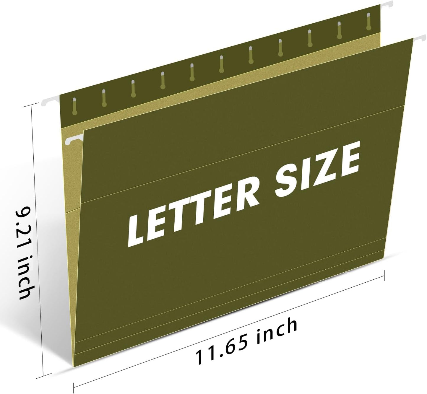 Hanging File Folders, RAZCC 30 Pack Reinforced Hanging Folders Letter Size, Designed for Bulky Files, Filing Cabinet, Adjustable Tabs, Green